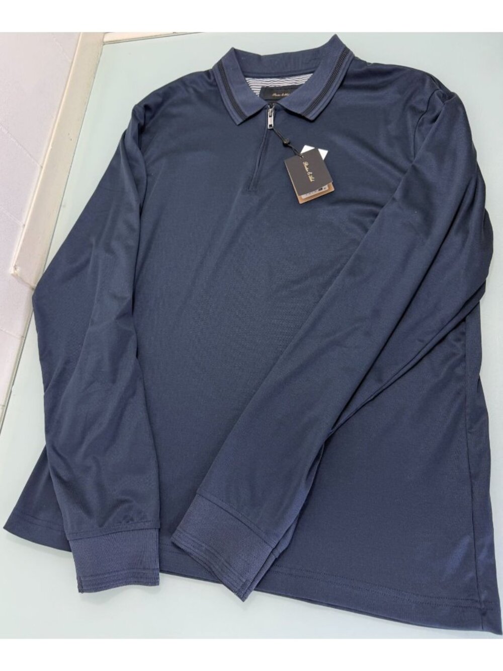 New Porter And Ash Pullover Mens XXL 2XL Quarter 1/4 Zip Knitted Jacquard NWT